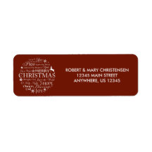 Navidades Palabras Círculo de tipografía