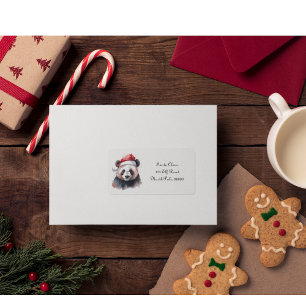 Etiqueta Navidades Panda, personalizable