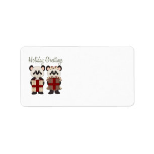 Etiqueta Navidades Personalizables Panda Regalos y Tees