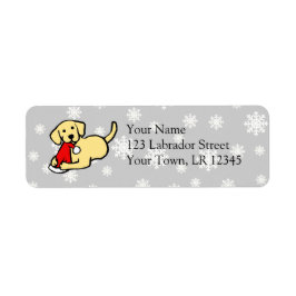 Etiqueta Navidades Personalizado de los labradores amarillo