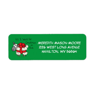 Etiqueta Navidades Personalizado de ovejas