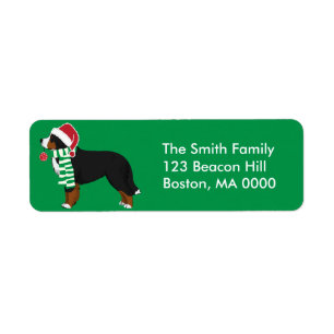 Etiqueta Navidades personalizados Bernese Mountain Holiday