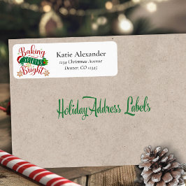 Etiqueta Navidades Personalizados brillantes de los Espírit