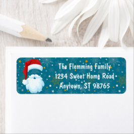 Etiqueta Navidades personalizados de Santa en negrita