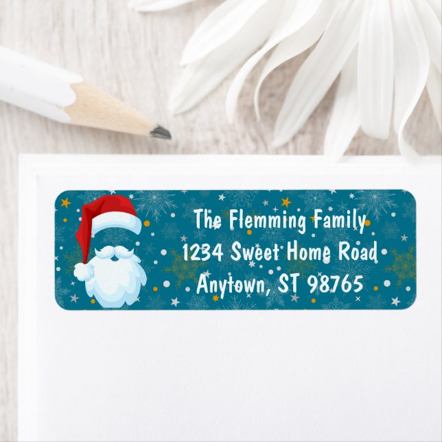 Etiqueta Navidades personalizados de Santa en negrita (In situ)