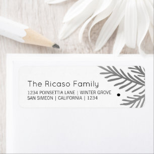 Etiqueta Navidades personalizados Foliage gris invernal