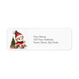Etiqueta Navidades personalizados Mouse Santa Holiday