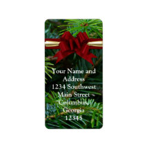 Navidades Pine/Gold/Red Bow