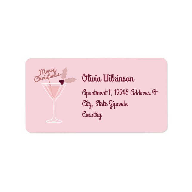 Etiqueta Navidades Pink Martini (Frente)