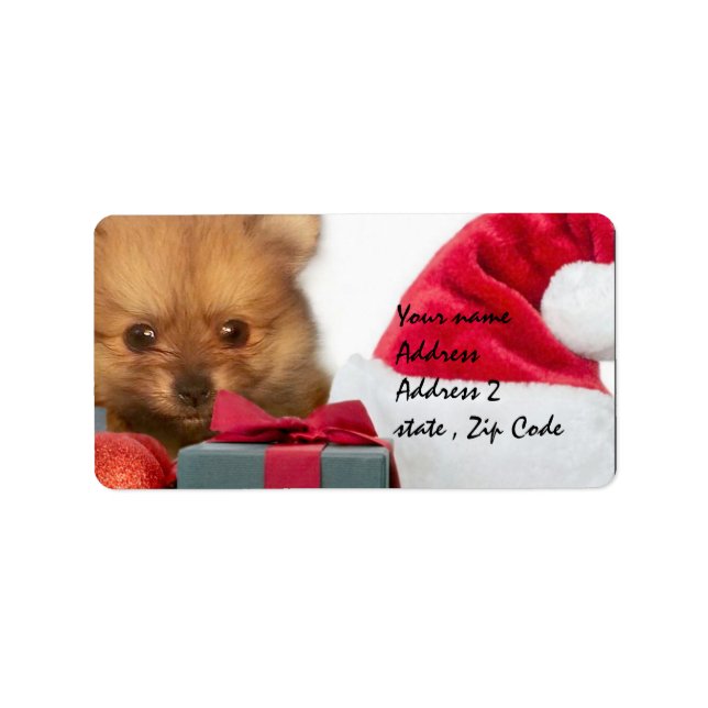 Etiqueta Navidades Pomerania (Frente)