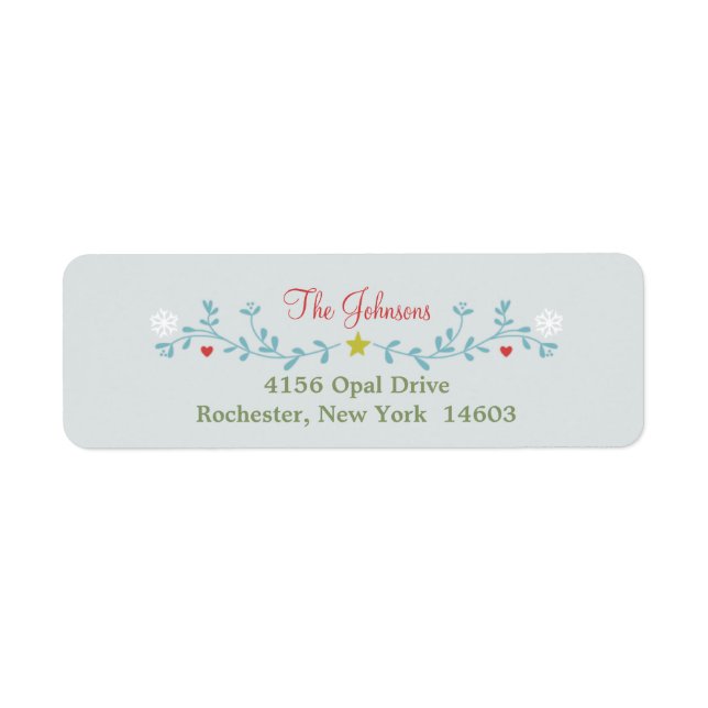 Etiqueta Navidades populares saludan (Frente)