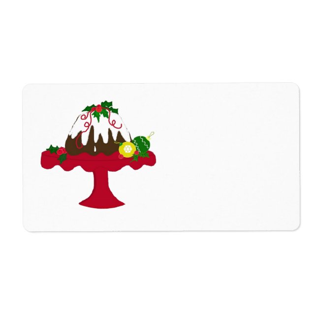 Etiqueta Navidades Pudding (Frente)