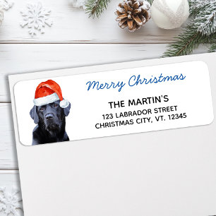 Etiqueta Navidades recuperadores de labrador negro adoran a