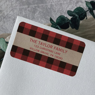 Etiqueta Navidades Red Buffalo Plaid