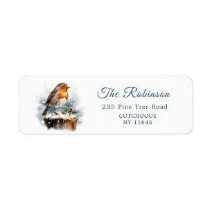 Etiqueta Navidades Red Robin Pine Cone devuelven la etiquet