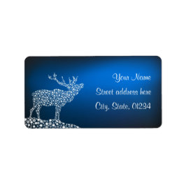 Etiqueta Navidades renos y estrellas