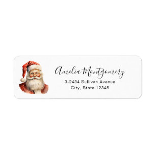 Etiqueta Navidades Retro Santa Claus - Dirección
