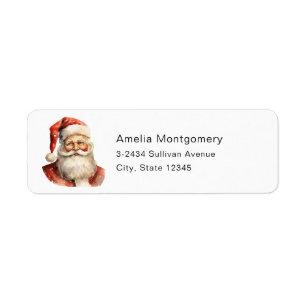 Etiqueta Navidades Retro Santa Claus - Dirección