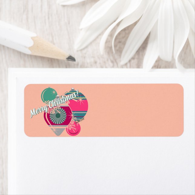 Etiqueta Navidades Retro Shiny Brite Ornamets (In situ)