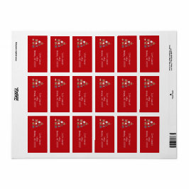 Etiqueta Navidades rojos con temas de perro