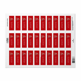 Etiqueta Navidades rojos con temas de perro