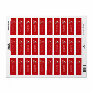 Etiqueta Navidades rojos con temas de perro