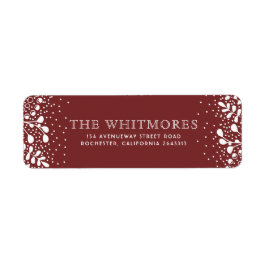 Etiqueta Navidades rojos Snowy Wonderland