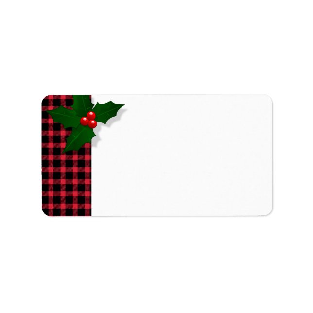 Etiqueta Navidades rojos vacíos (Frente)