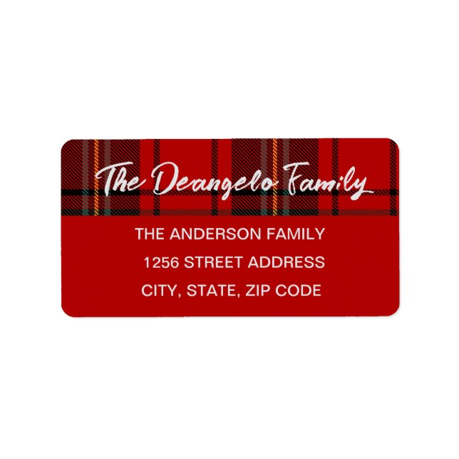 Etiqueta Navidades rojos verdes (Frente)