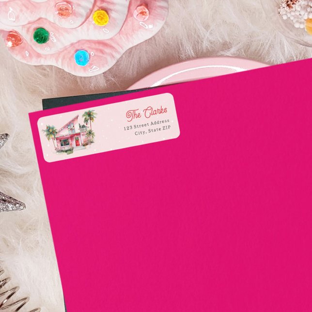 Etiqueta Navidades rosados de la casa moderna del siglo med (Subido por el creador)