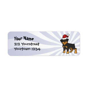 Etiqueta Navidades Rottweiler