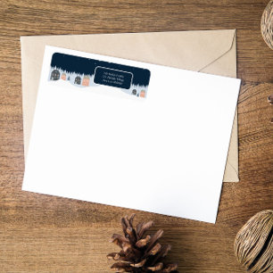 Etiqueta Navidades Rústicos de Invierno