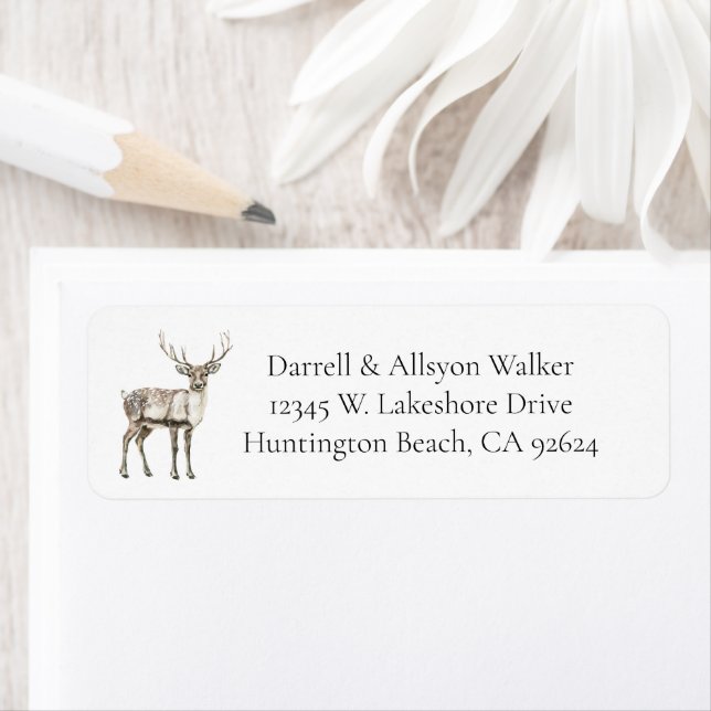 Etiqueta Navidades Rústicos Deer (In situ)
