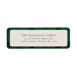 Etiqueta Navidades seleccionados Tartan Green Personalizado