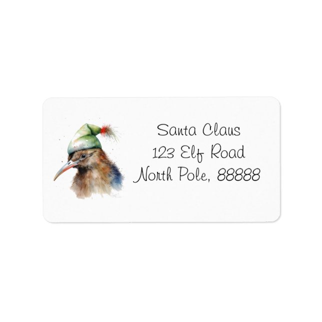 Etiqueta Navidades simpáticos Kiwi, personalizado (Frente)