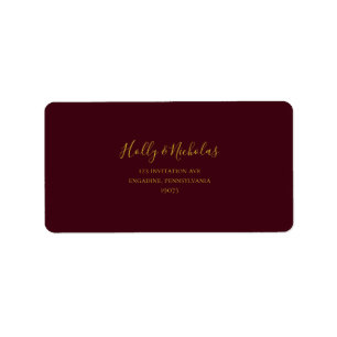 Etiqueta Navidades simples y elegantes Dirección Red RSVP