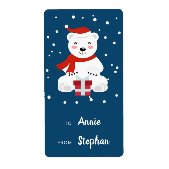 Etiqueta Navidades Snowbear (Frente)