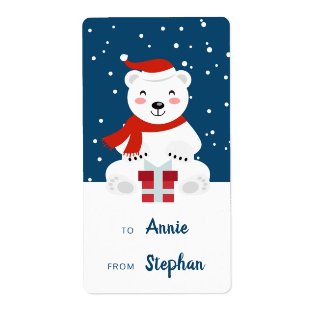 Etiqueta Navidades Snowbear (Frente)