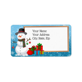 Etiqueta Navidades Snowman