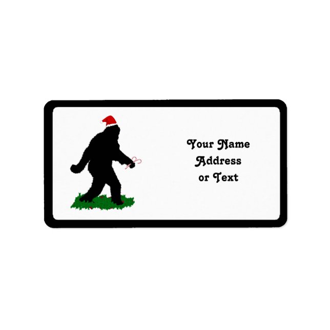 Etiqueta Navidades Squatchin' (Frente)