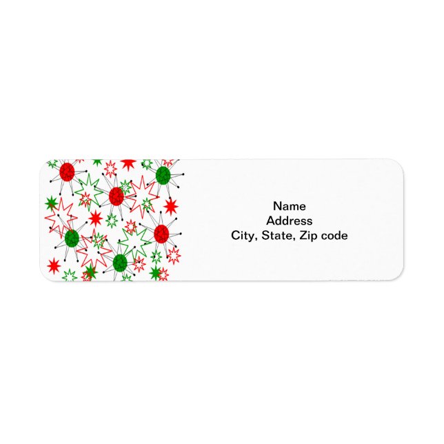 Etiqueta Navidades Starbursts (Frente)