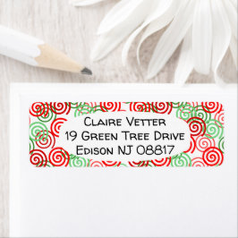 Etiqueta Navidades Swirls