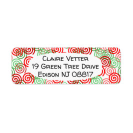 Etiqueta Navidades Swirls