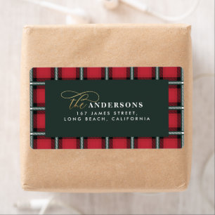 Etiqueta Navidades tradicionales rojos personalizados tartá