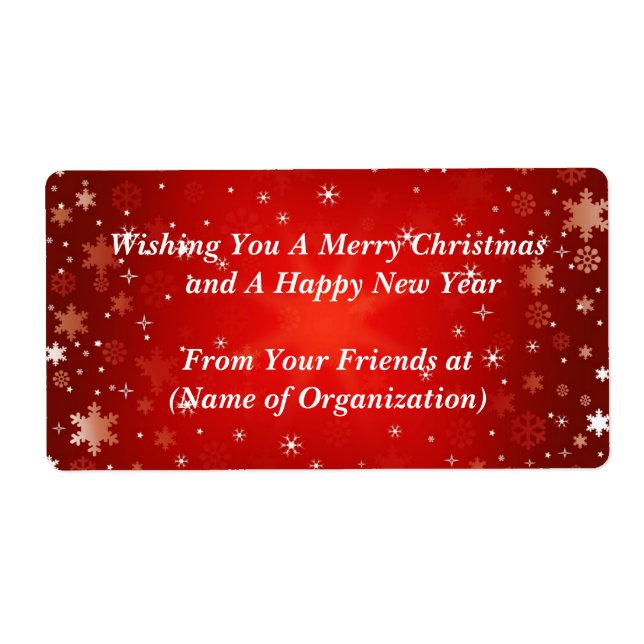 Etiqueta Navidades, vacaciones, Personalizado Boda (Frente)