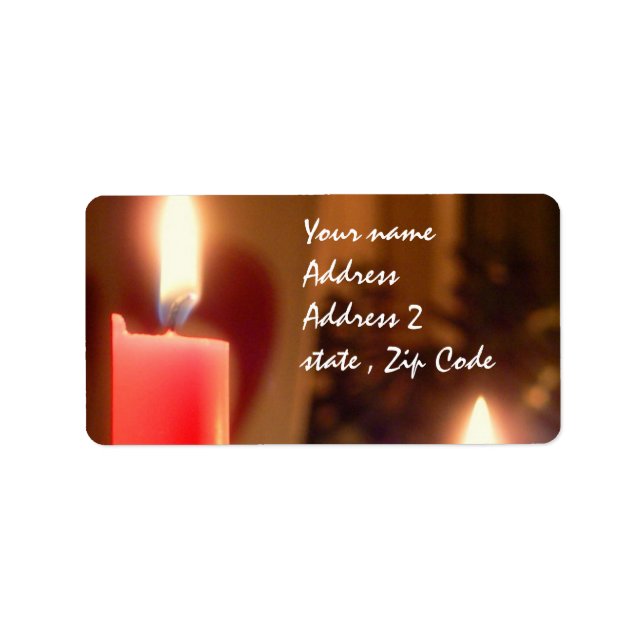 Etiqueta Navidades Velas rojas (Frente)