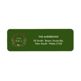 Etiqueta Navidades verdes festivos escribieron personalidad