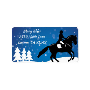 Etiqueta Navidades Vestidos de Caballo Invierno