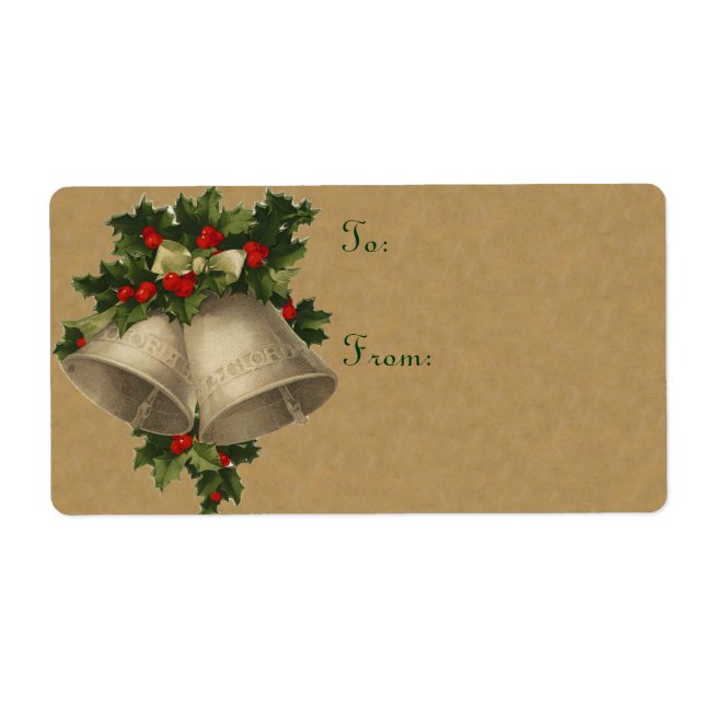 Etiqueta Navidades victorianos Bell Labels (Frente)