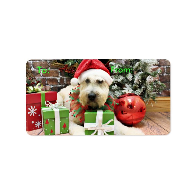 Etiqueta Navidades - Wheaten Terrier - Bailey (Frente)